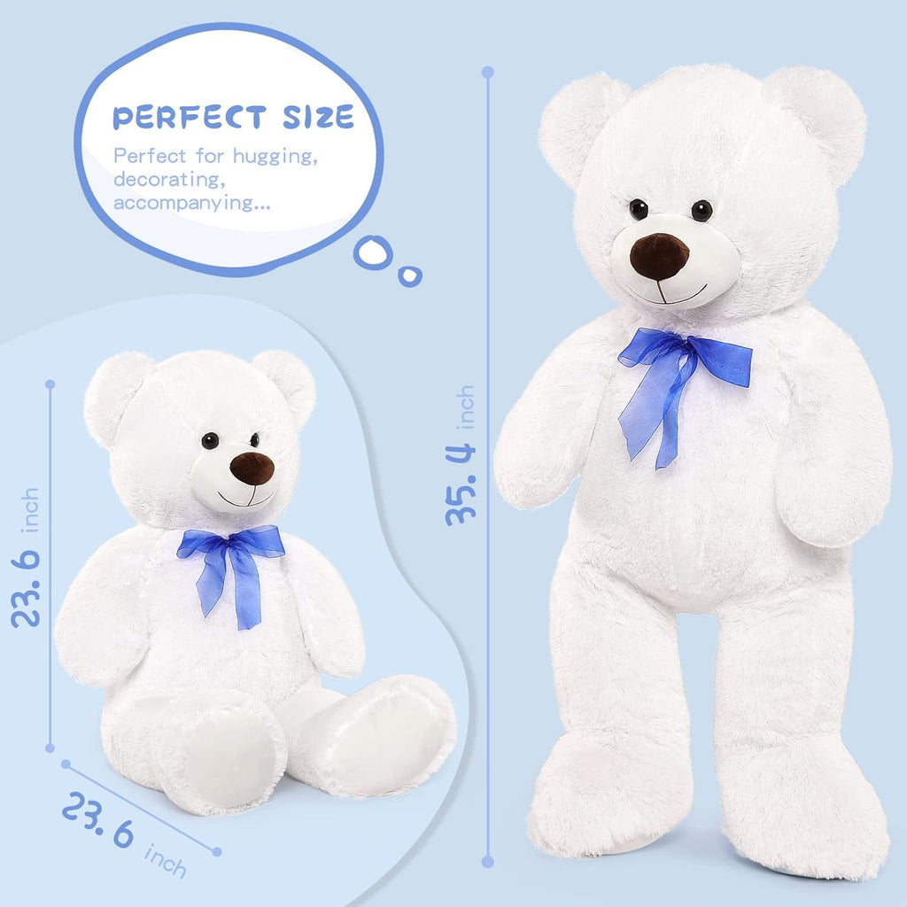 Giant Teddy Bear Stuffed Animal, 35.4 Inch Large Pink Plush Toy for Kids G743524