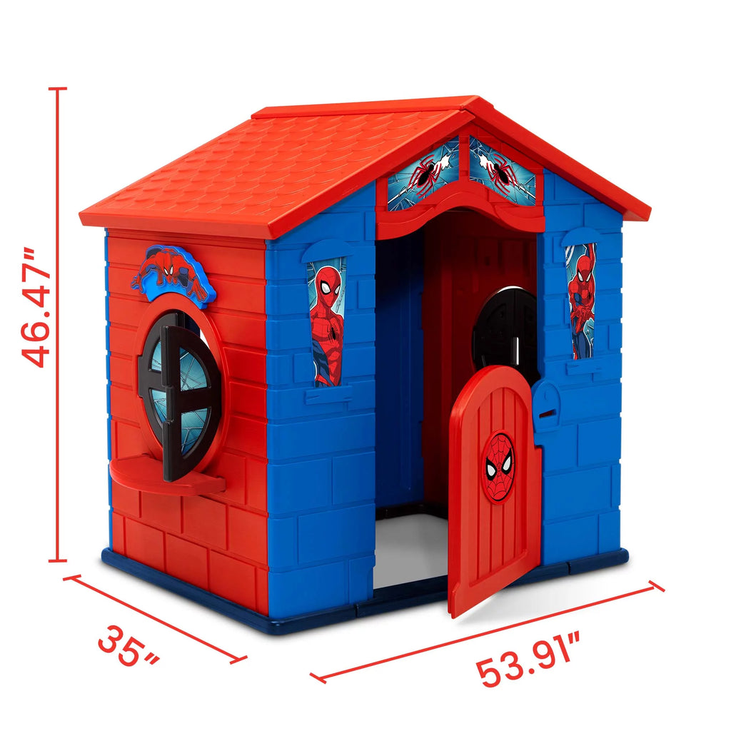 Spider-Man Plastic Indoor/Outdoor Playhouse with Easy Assembly, Blue/Red C5668