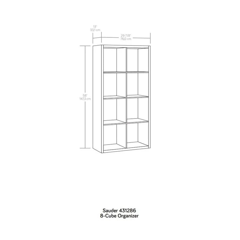8-Cube Organizer Storage Bookshelf, Mystic Oak Finish B5957
