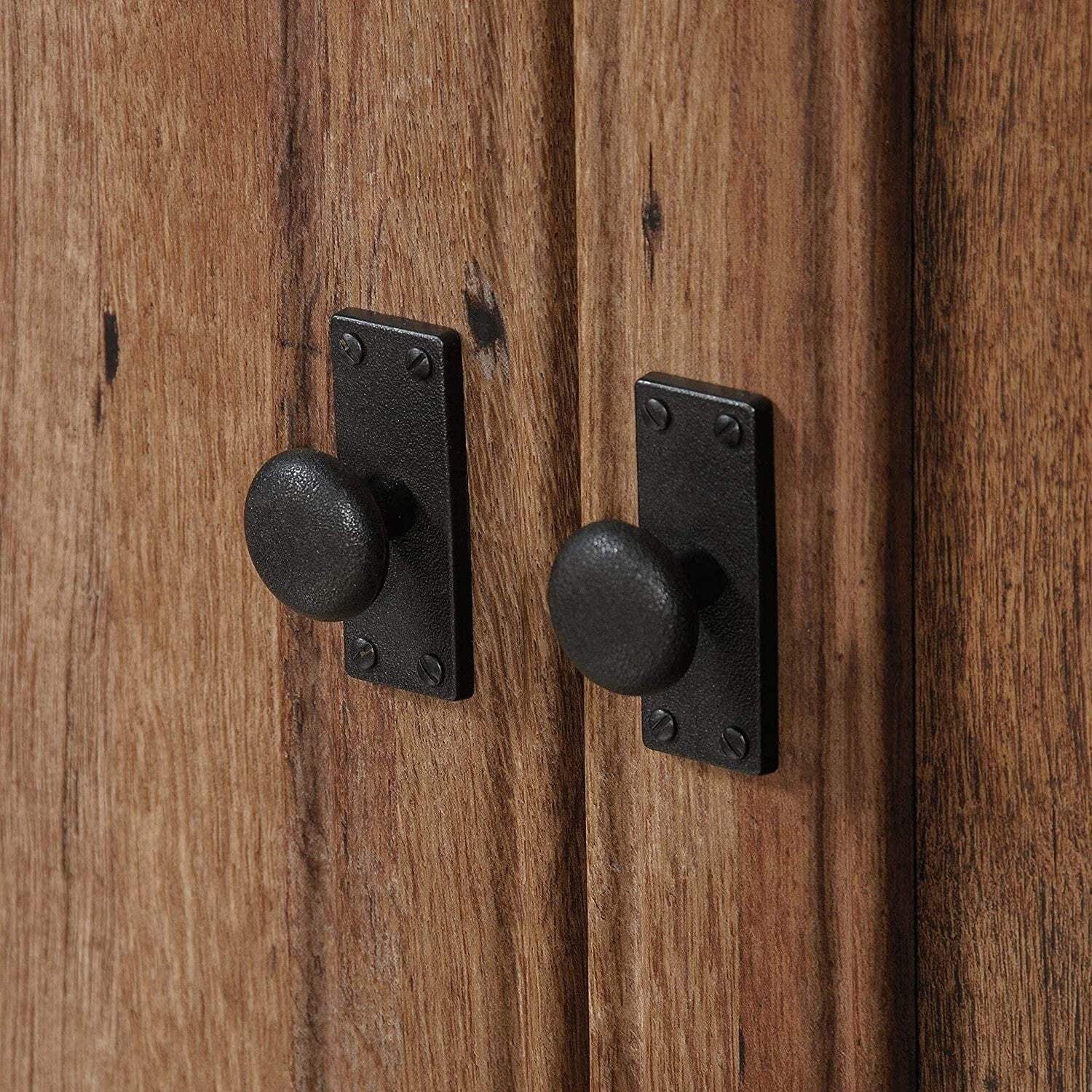 Rustic Oak Wardrobe with Drawer and Garment Rod F84333