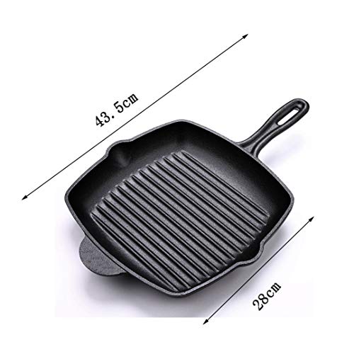Square Cast Iron Grill Pan with Helper Handle, 10.5 Inch T5672