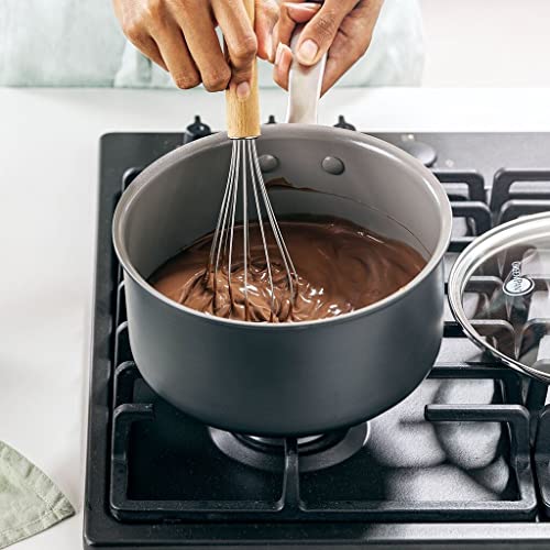 Hard Anodized Ceramic Nonstick 5QT Saute Pan with Lid, Dishwasher Safe, Oven Safe C5364