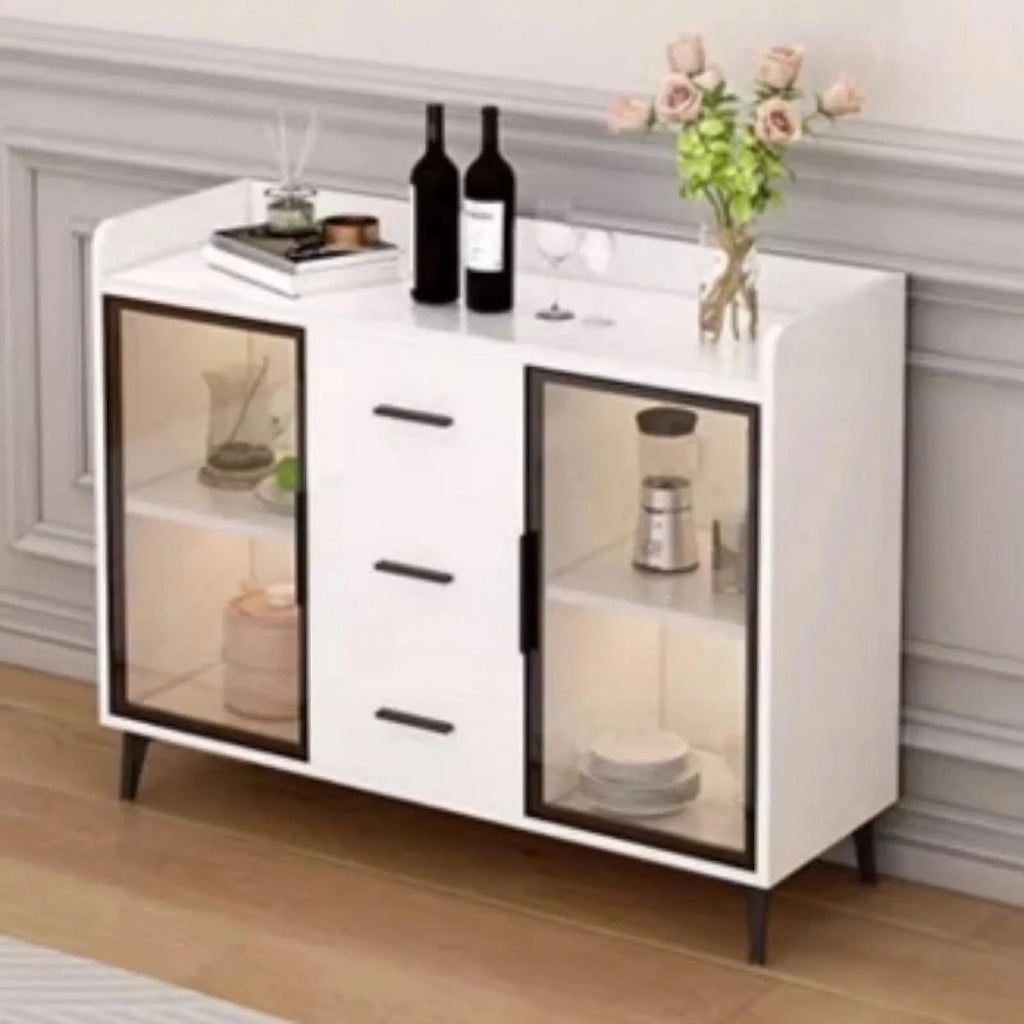Wood Sideboard Storage Cabinet for Dining Room and Kitchen T23627