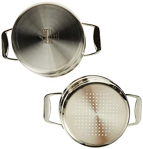 Stainless Steel 5-Ply Casserole with Lid and Steamer, 3-Quart Z272273