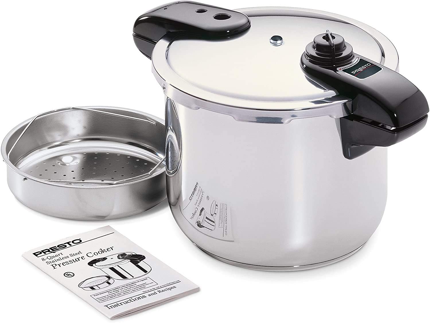 Stainless Steel Pressure Cooker, 8-Quart T459972