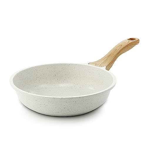 SENSARTE Nonstick Frying Pan Skillet, Swiss Granite Coating Omelette Pan, Healthy Stone Cookware Chef's Pan, PFOA Free (8/9.5/10/11/12.5 Inch) (9.5 Inch)