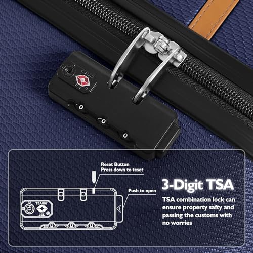 Luggage ABS+PC Hardside Lightweight Suitcase with Spinner Wheels TSA Lock, 28-Inch E5411