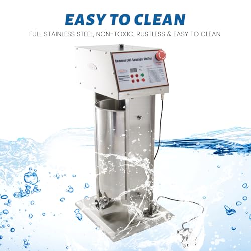 Stainless Steel Electric Sausage Stuffer, 22LB Vertical Filling Maker A2681