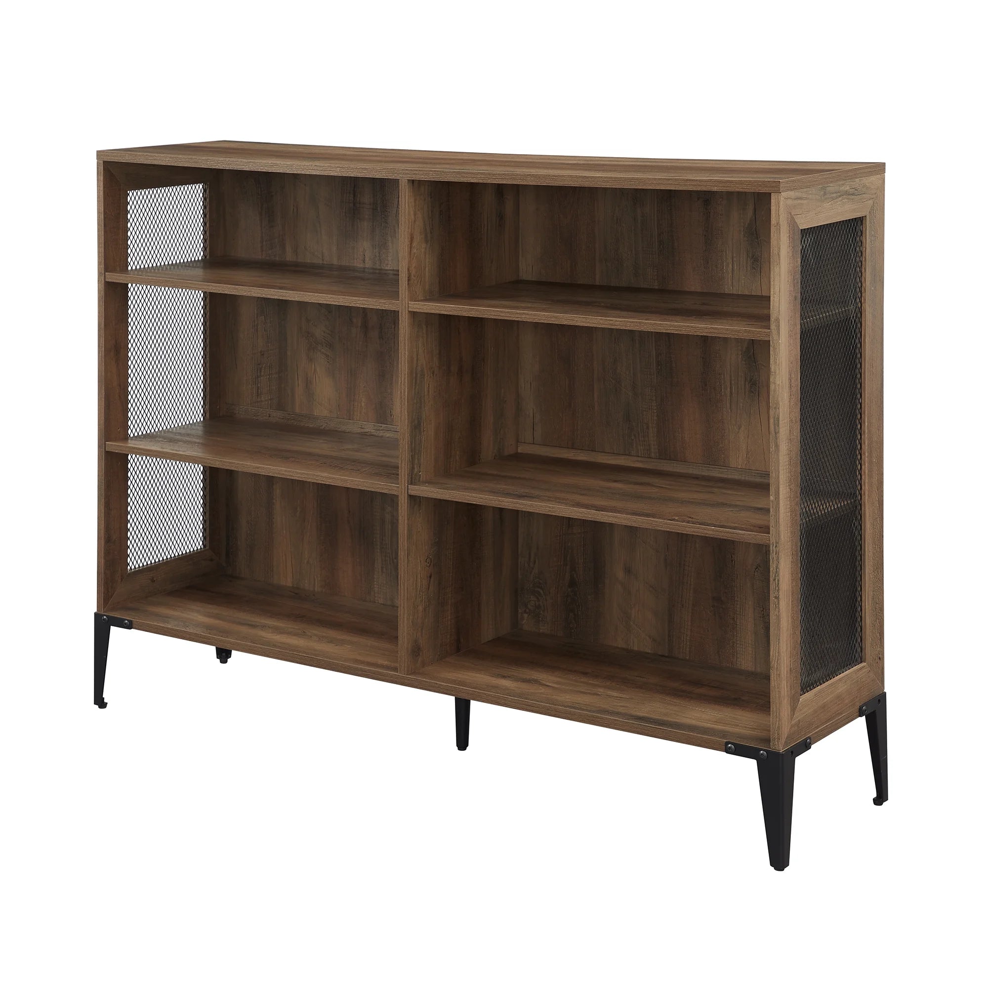 Reclaimed 6-Shelf Bookcase, Barnwood I36457