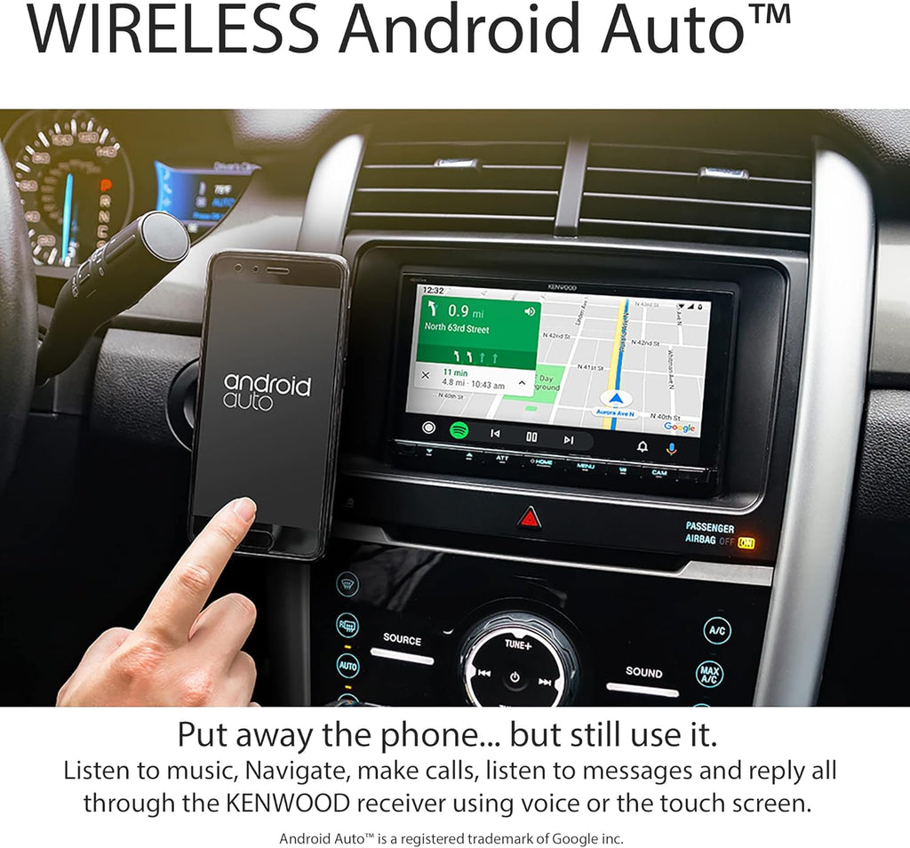 6.95" Digital Multimedia Bluetooth Car Stereo with Wireless CarPlay and Android Auto Q449