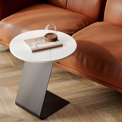 C Table End Table for Couch, Space Saving Side Table, Gray S858