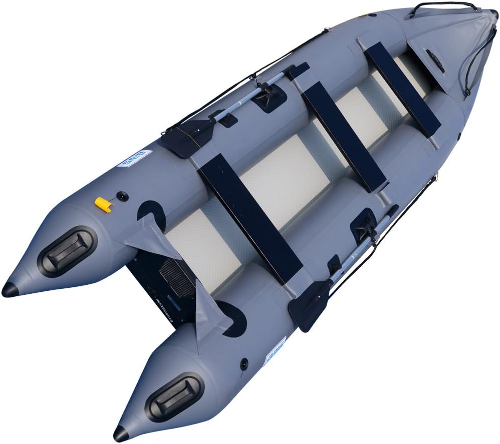 14.1ft Inflatable Boat Kayak Canoe for 3 Person Fishing N67642