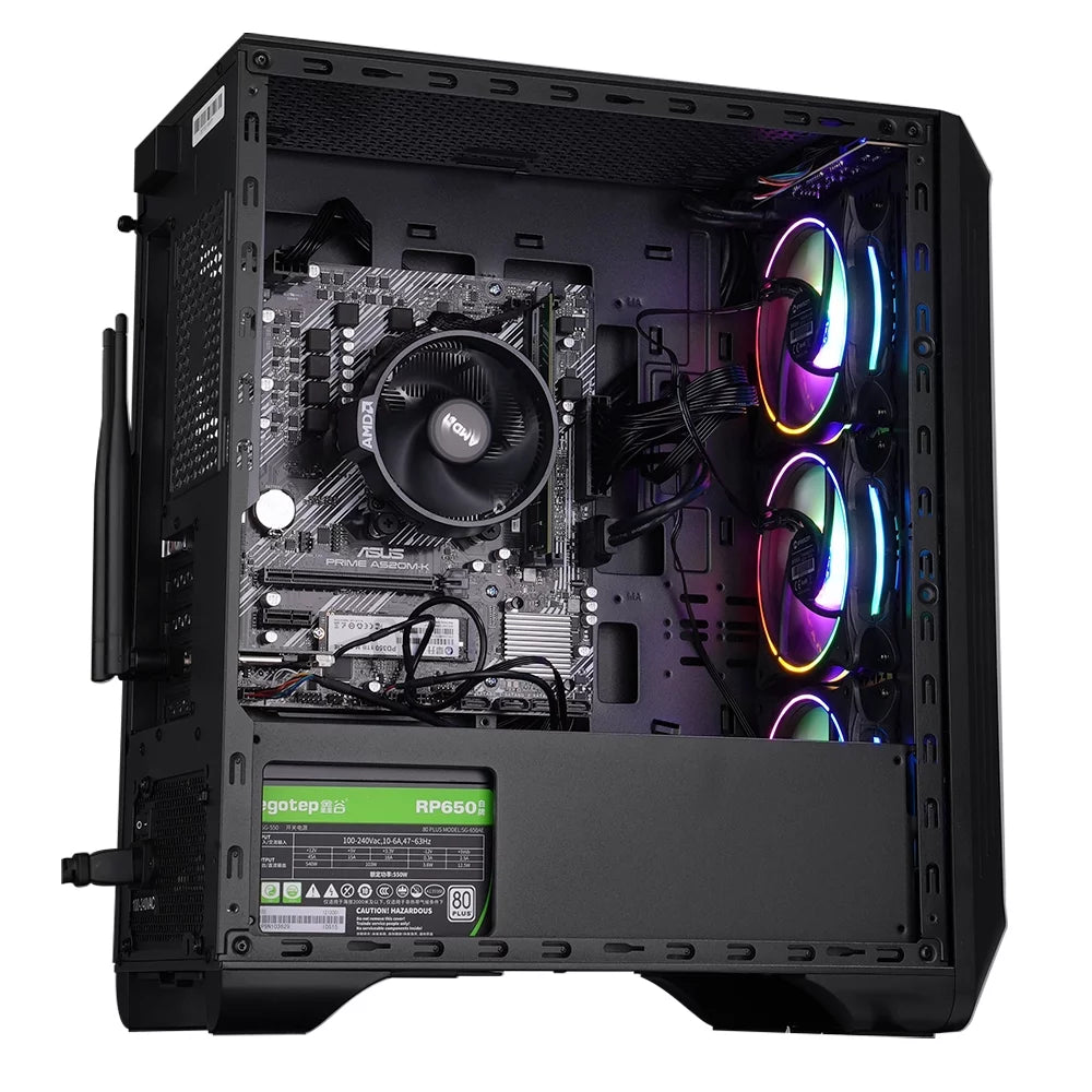 Gaming Desktop PC, AMD Ryzen 5 5600G, 1TB SSD, 16GB RAM P110