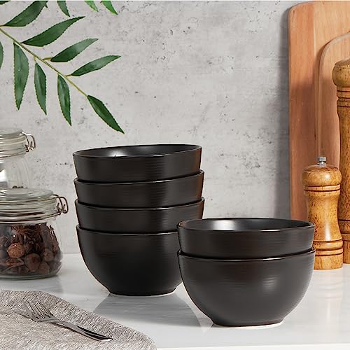 Cereal Bowls Set of 6, 28 oz Ceramic Salad Bowls, Microwave Safe K95147