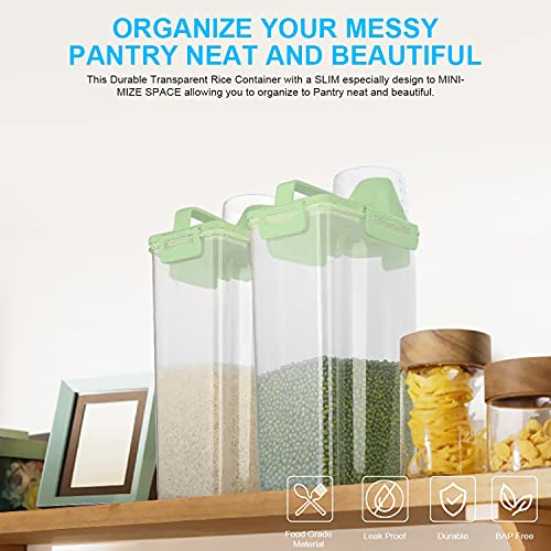 Airtight Dry Food Storage Container with Pourable Spout and Measuring Cup U446159