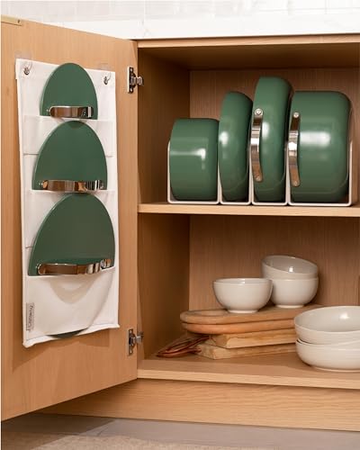 Nonstick Ceramic Cookware Set 12 Piece with Lids and Storage K7903
