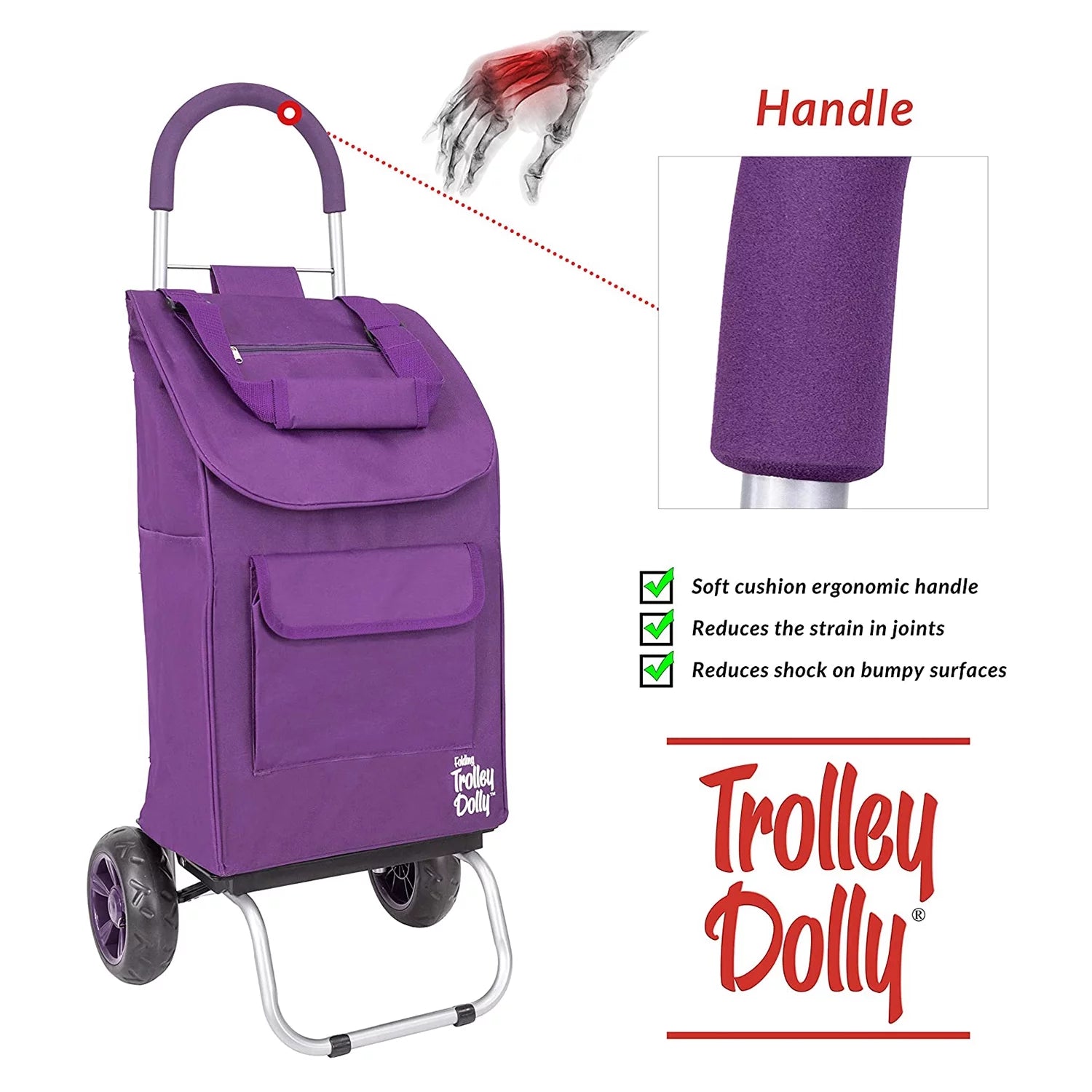 Foldable Shopping Grocery Cart with Wheels O1617