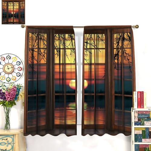 Blackout Curtain for Bedroom Living Room, 42x45 Inch S348