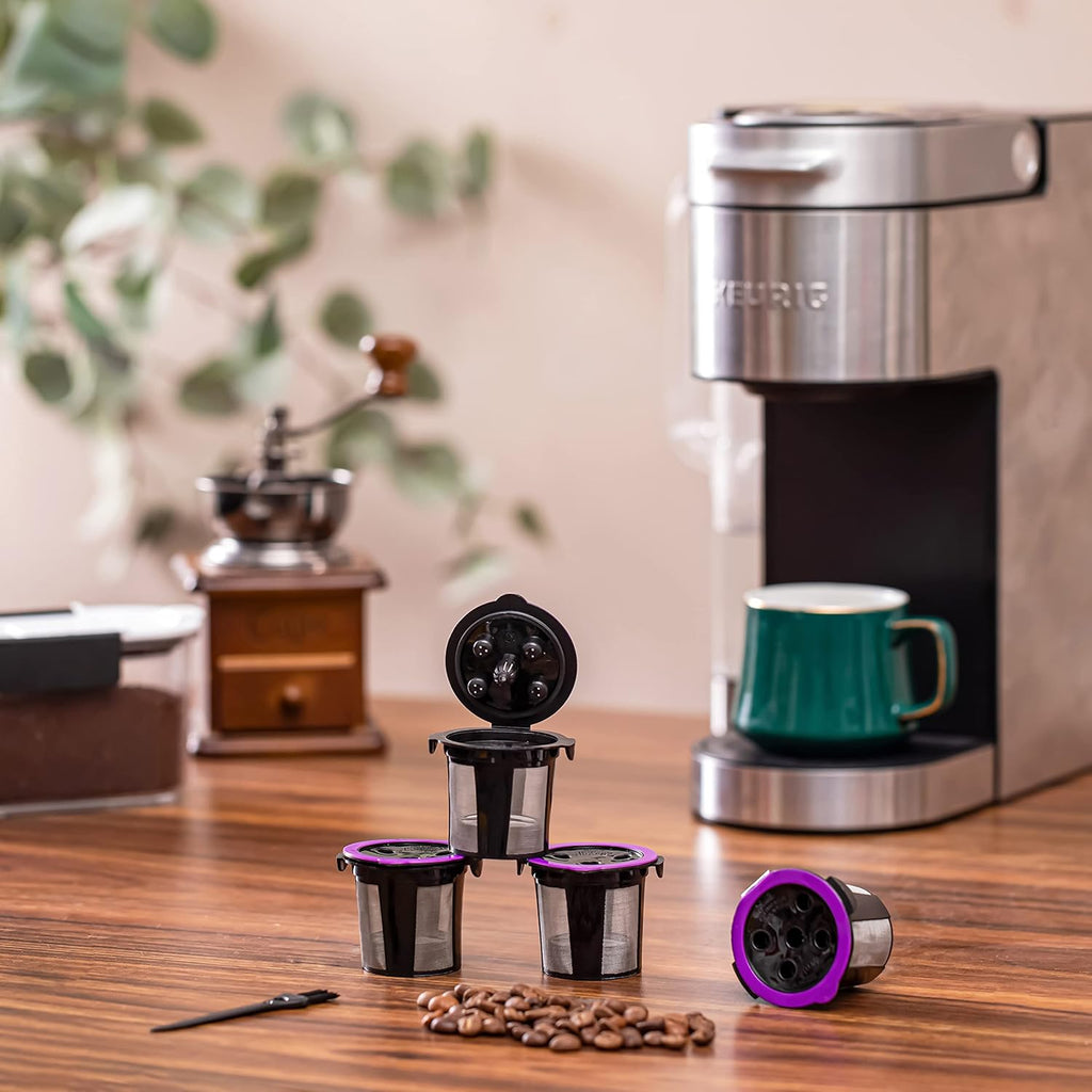 4 Reusable K Cups for Keurig Supreme, Plus, Slim, Classic - Refillable Coffee Pods Filter X2604