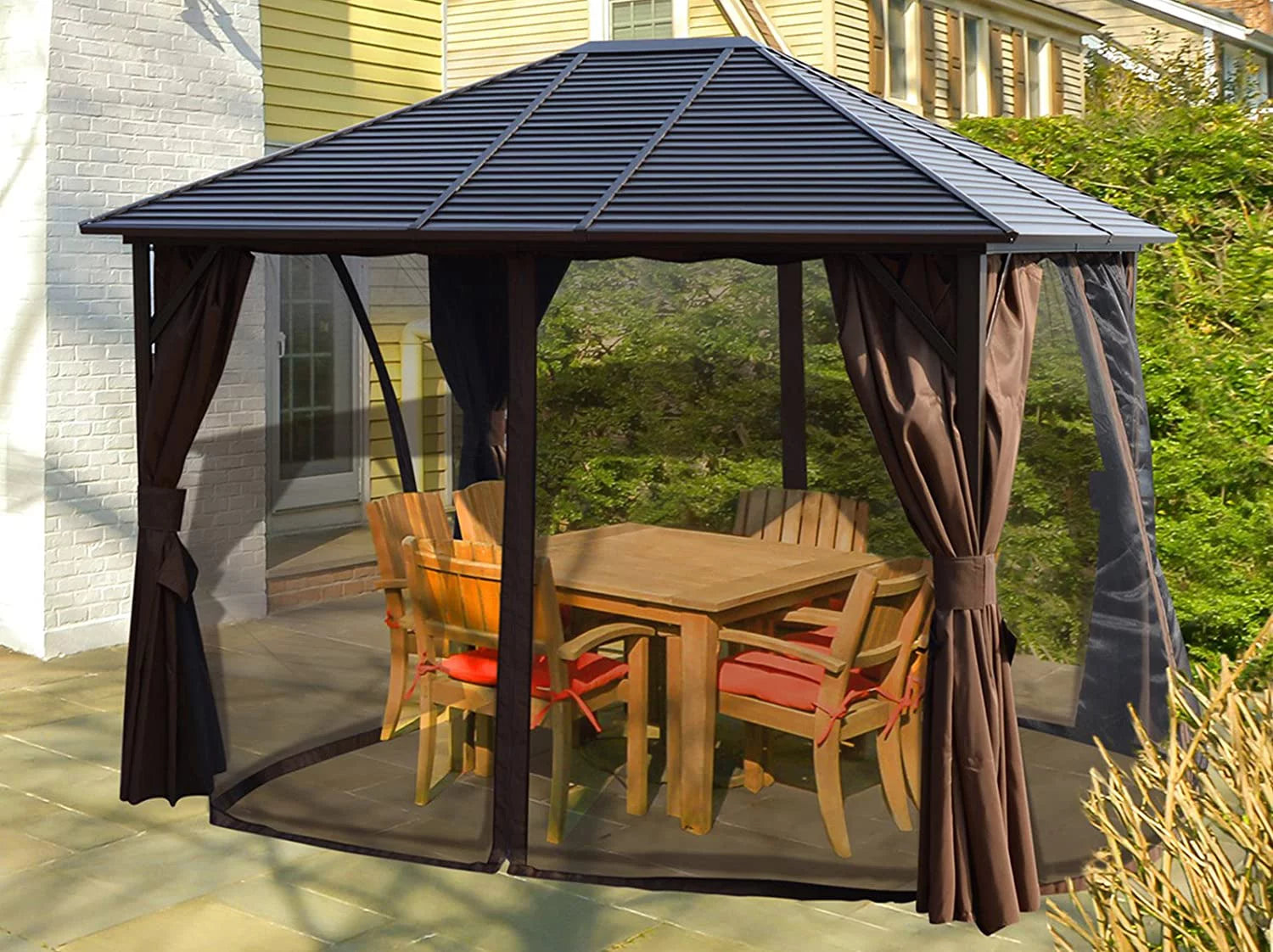Hardtop Permanent Gazebo 10x12 ft A465448