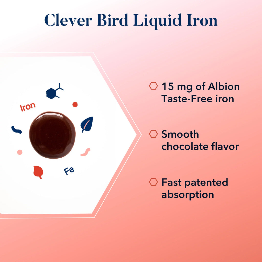 Liquid Iron Supplement Drops for Kids and Adults, Chocolate Flavor T508699