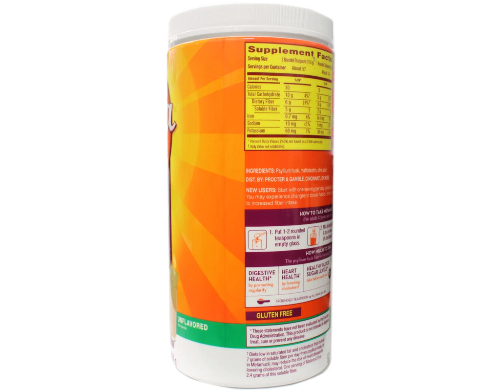 Psyllium Fiber Powder, No Sugar, Unflavored V68133