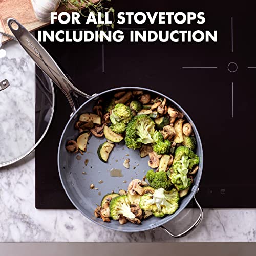 Stainless Steel 5QT Saute Pan with Lid, Induction Ready H2190