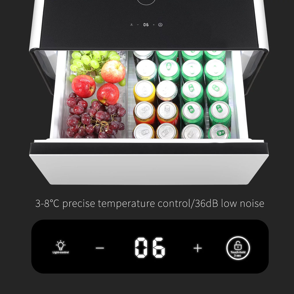Smart Side Table with Built-in Fridge and Charging Station P6240