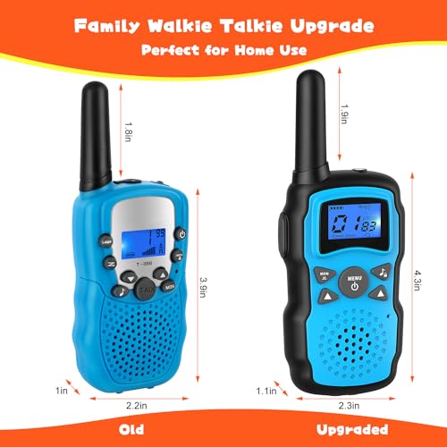 Rechargeable Kids Walkie Talkies with Flashlight, Camping Toys for Girls, 2 Pack Pink Purple V31700
