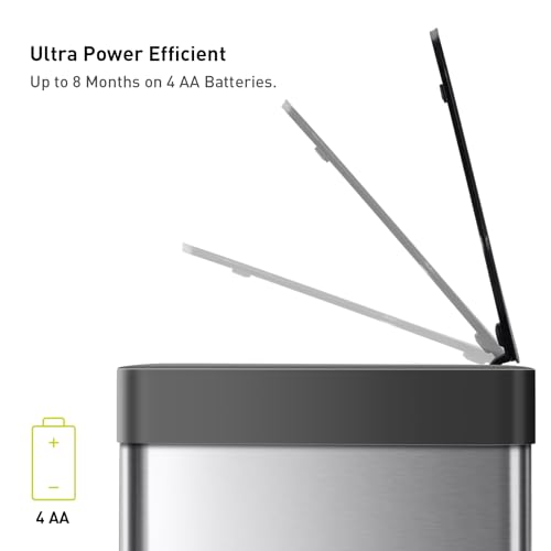 Touchless Motion Sensor Trash Can, 50 Liter, Matte Stainless Steel G2167