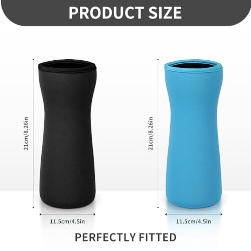 2 Pack Sleeve for 22oz Water Bottle, Protective Insulated Cover, Fitted Design (Black) J202531