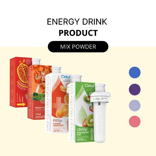 Water Bottle Flavor Cartridges Refills Kit, Pack of 4, Mixed Berry J524545