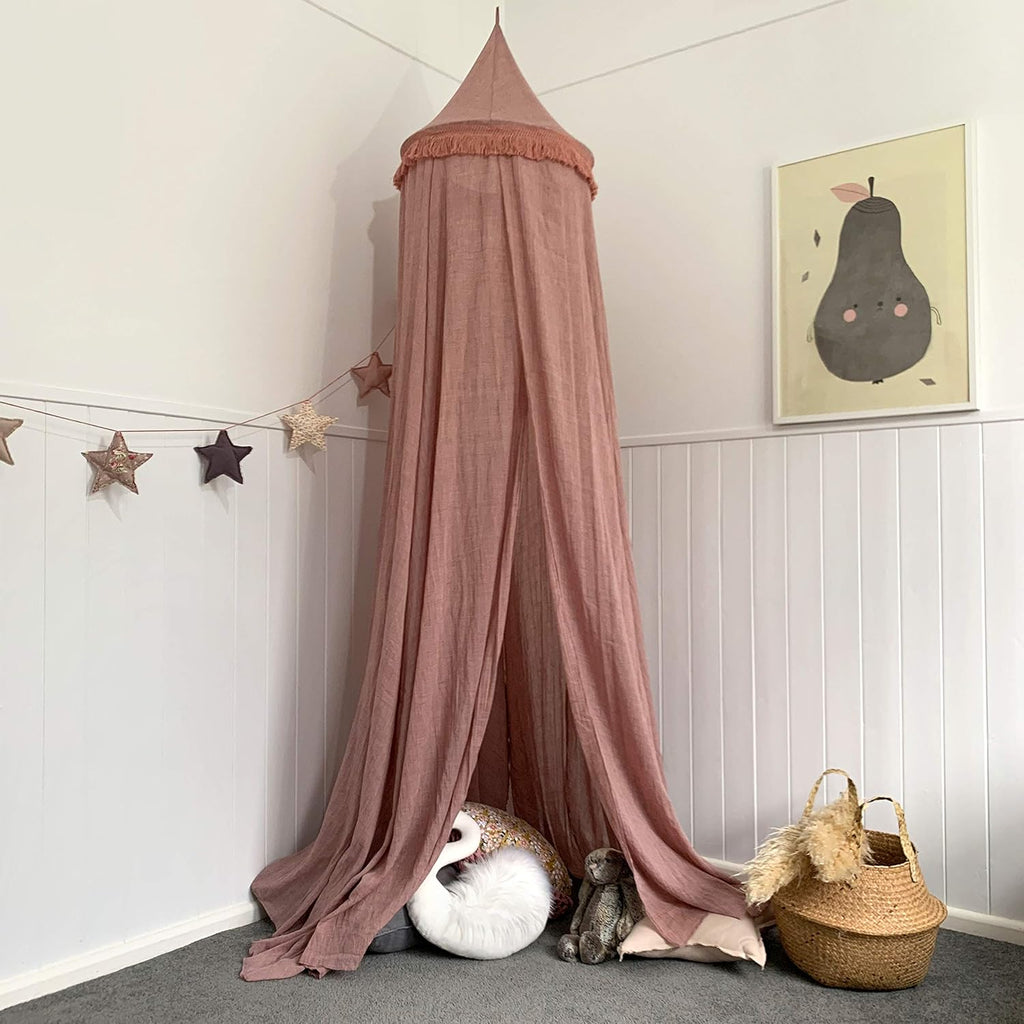 Princess Canopy for Girls Bed with Tassels C1923
