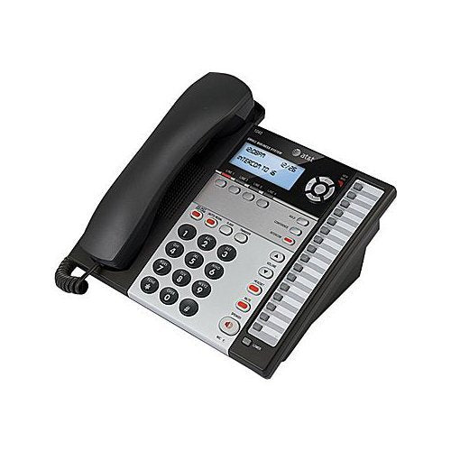 4-Line Expandable Corded Phone System with Speakerphone, 1 Handset, Black/Silver N718540