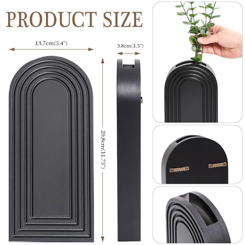 Modern Wall Wood Vase Set for Entryway and Bathroom Decor D749947