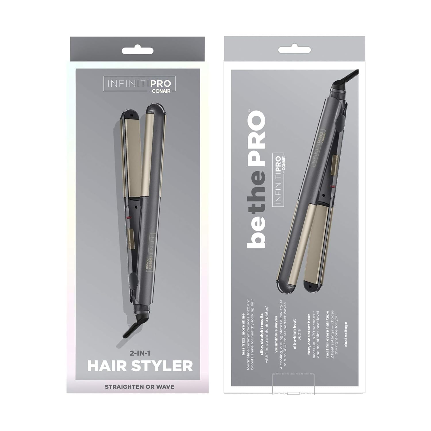 2-in-1 Styler for Curling and Straightening S2845