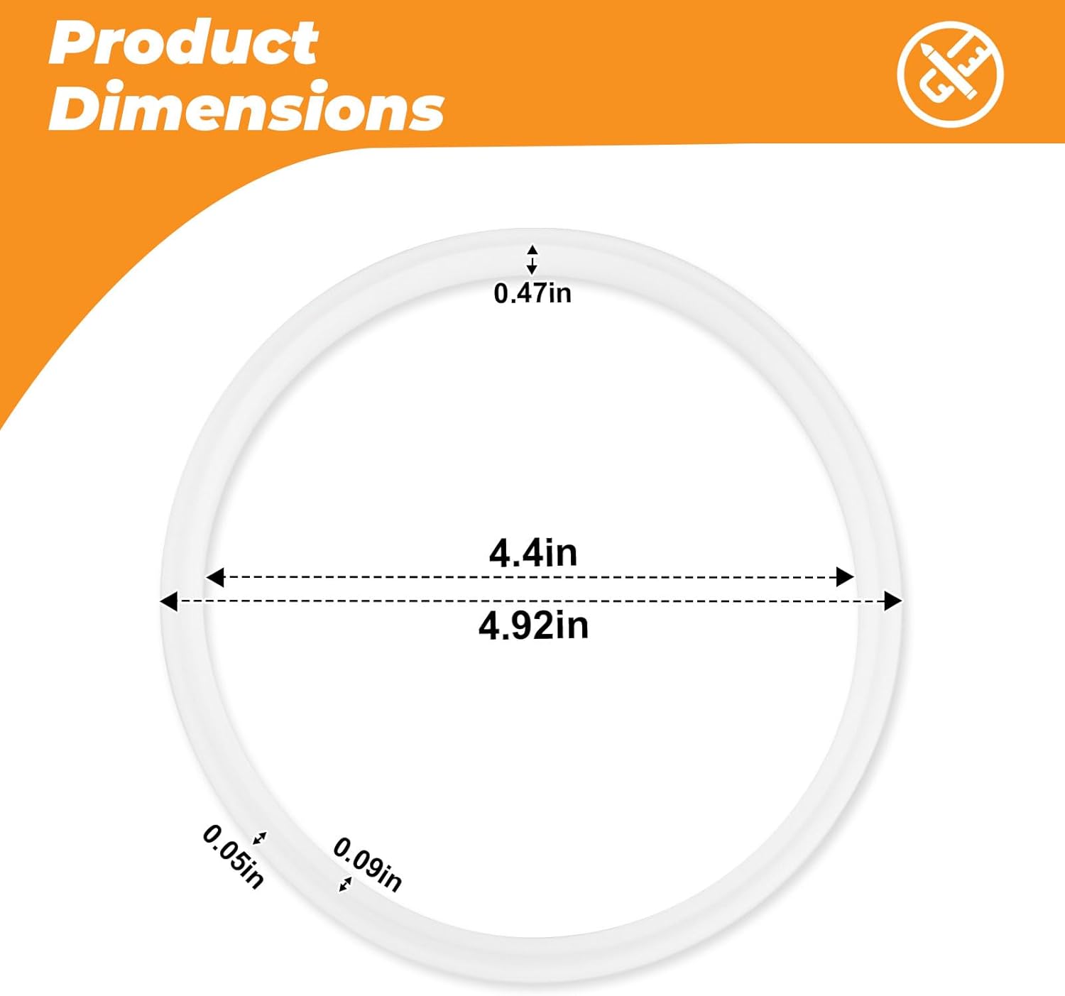 Sausage Stuffer Spare Plunger Gasket for 3-7L Vertical and Horizontal Machines Z9942