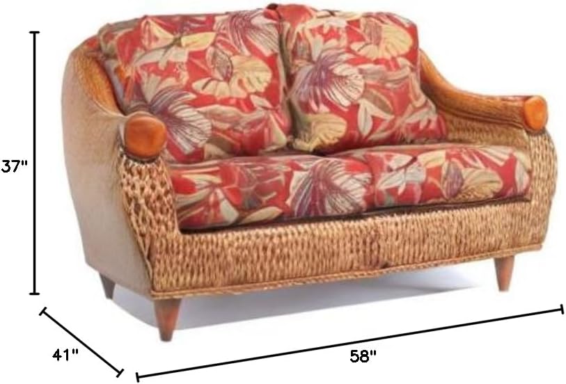 Rattan Hyacinth Loveseat B9548