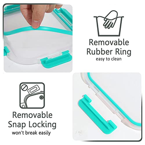 Glass Meal Prep Containers 2 Compartments with Lids E9679