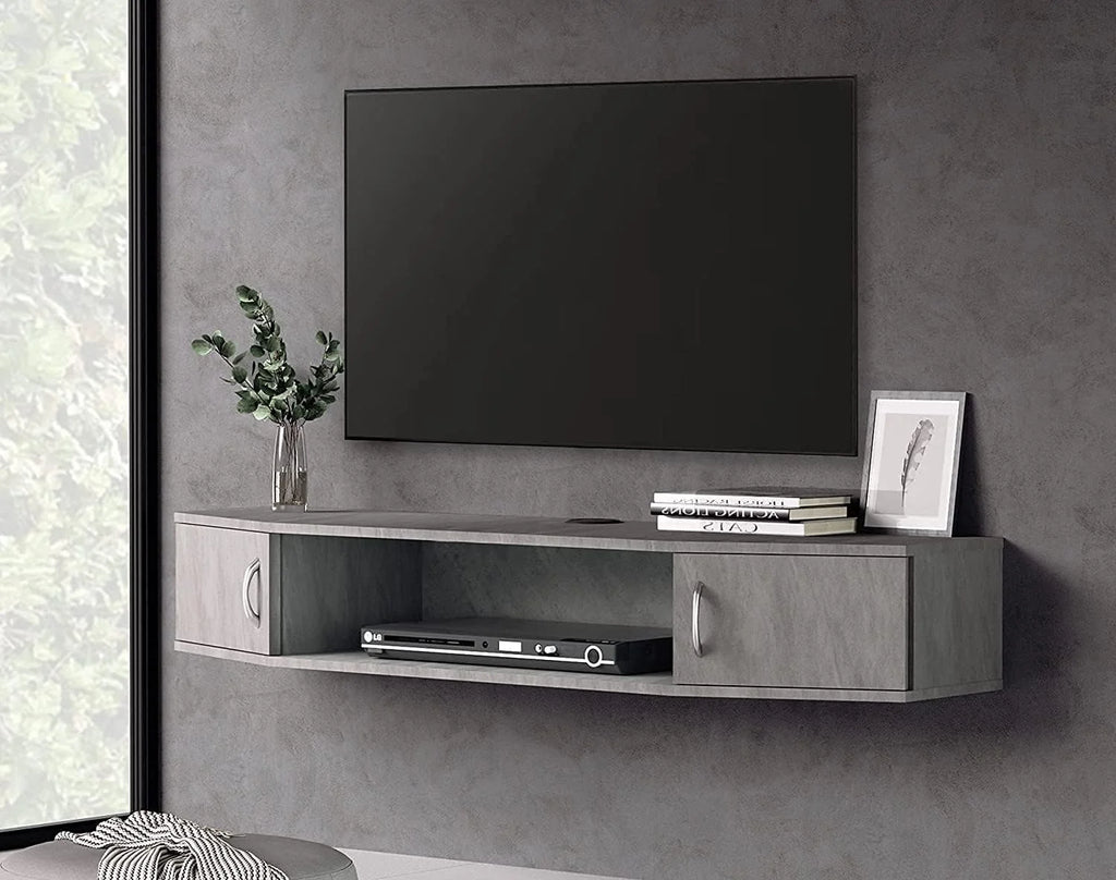 Floating TV Stand with Cabinet, Wall Mounted TV Shelf, 70'' C179431