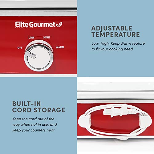 3.5Qt Casserole Slow Cooker with Locking Lid and Adjustable Temperature Q97249