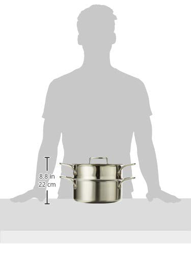 Stainless Steel 5-Ply Casserole with Lid and Steamer, 3-Quart Z272273