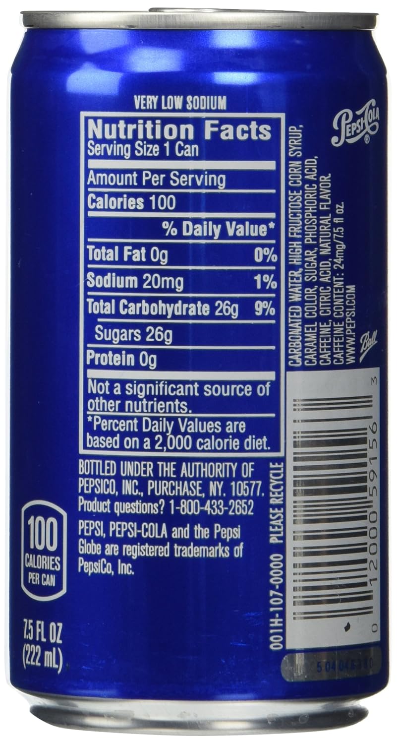 Cola Soda 7.5oz Mini Cans 24 Pack C536302