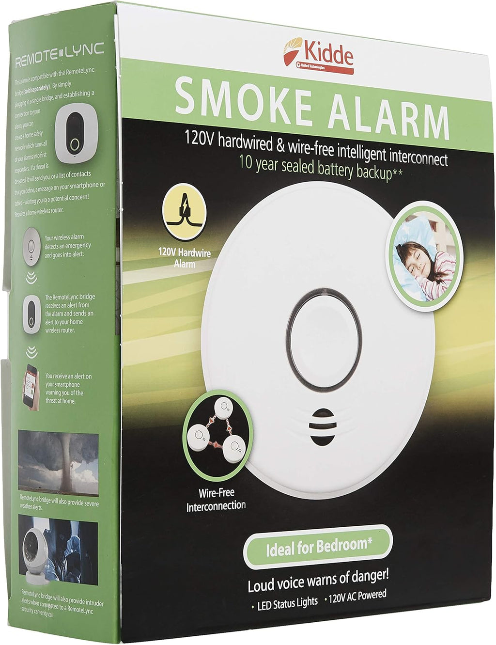 Wireless Smoke Detector with 10-Year Battery and Voice Alerts G987