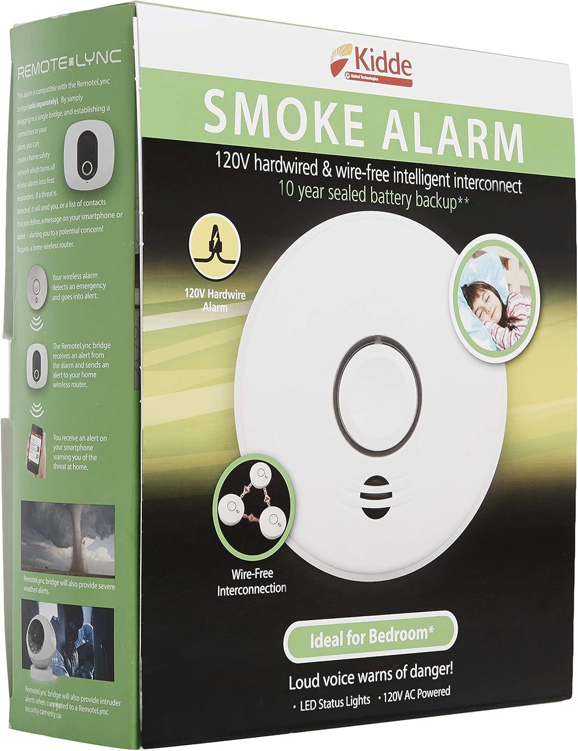 Wireless Smoke Detector with 10-Year Battery and Voice Alerts G987