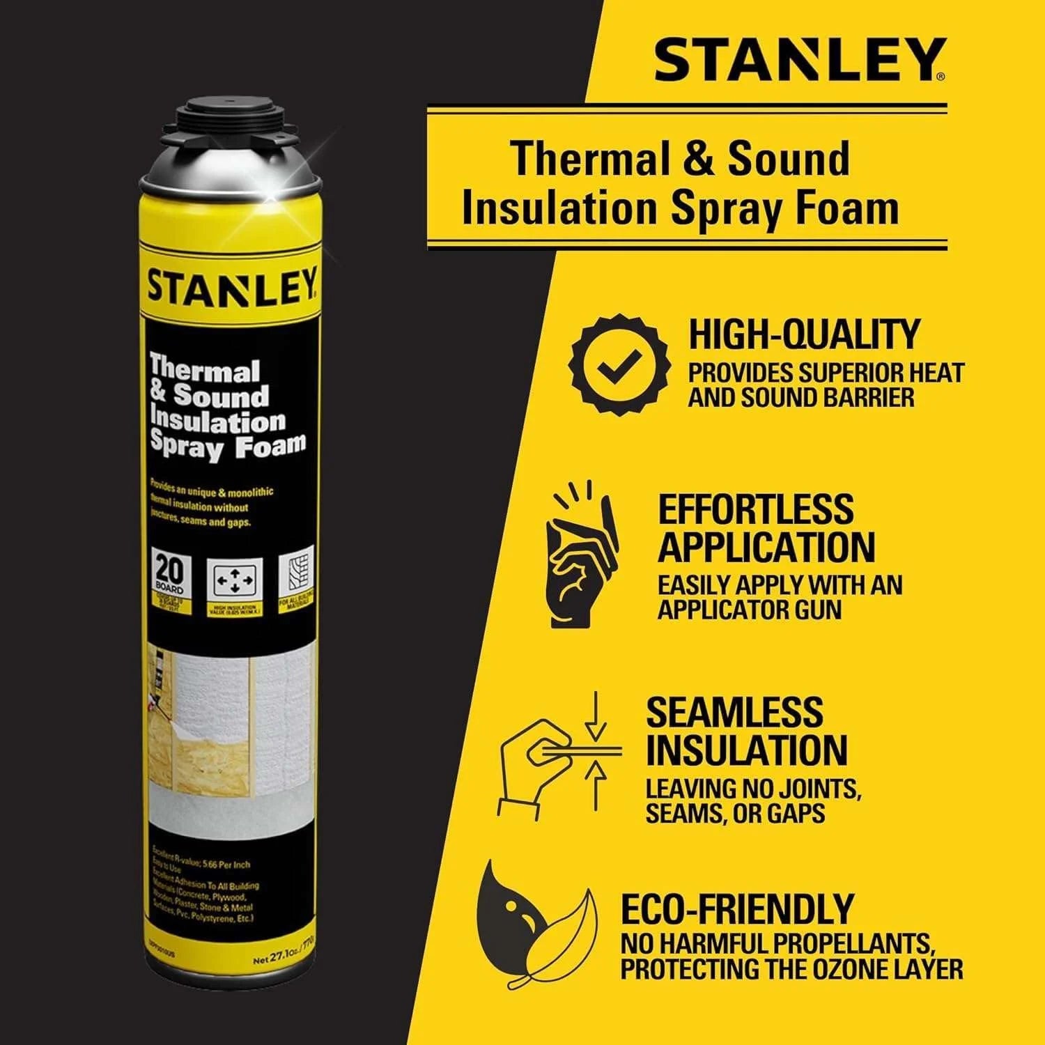 Spray Foam Insulation Kit, Closed Cell, 480 Board Feet A200402