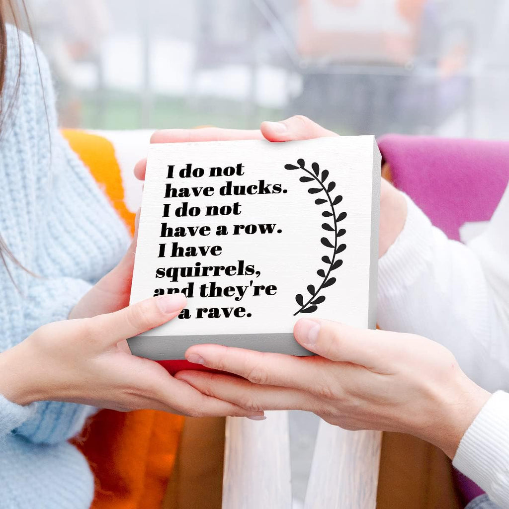 Funny Wooden Block Sign for Office Desk Décor M368