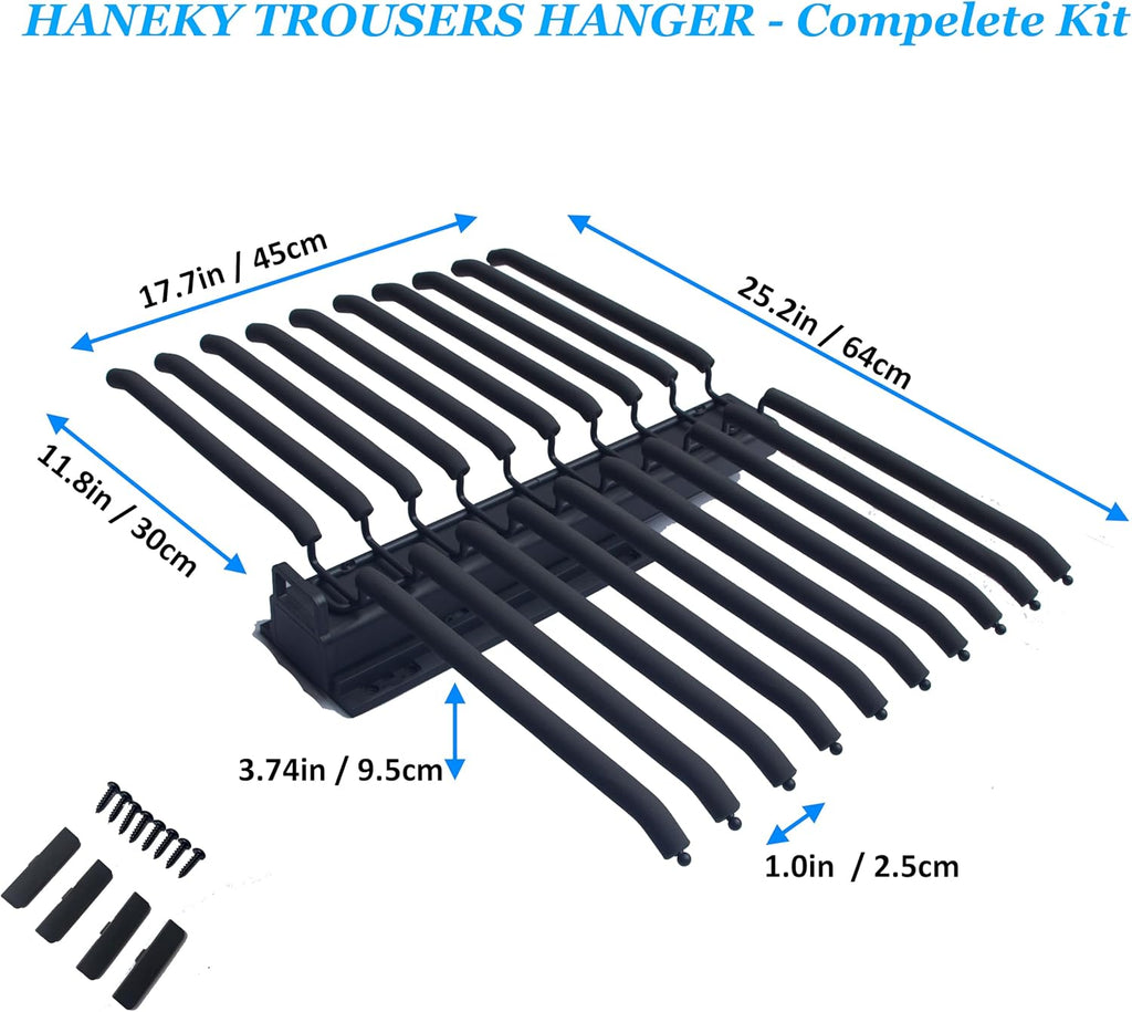 Pants Rack with Non-Slip Hangers, Space Saving, 25.2in L18369