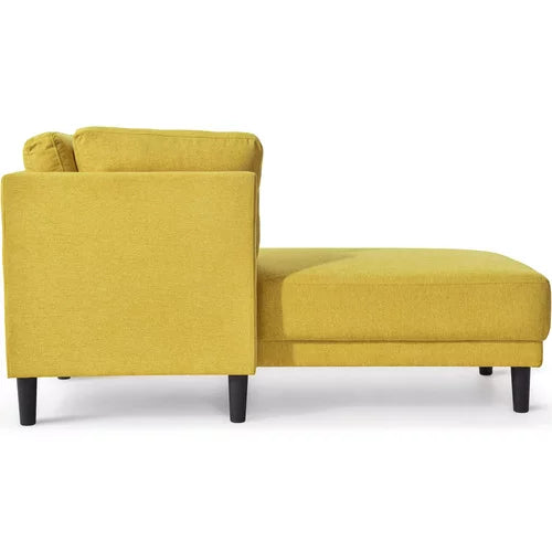 Yellow Chaise Lounge Chair with Arms for Living Room W991