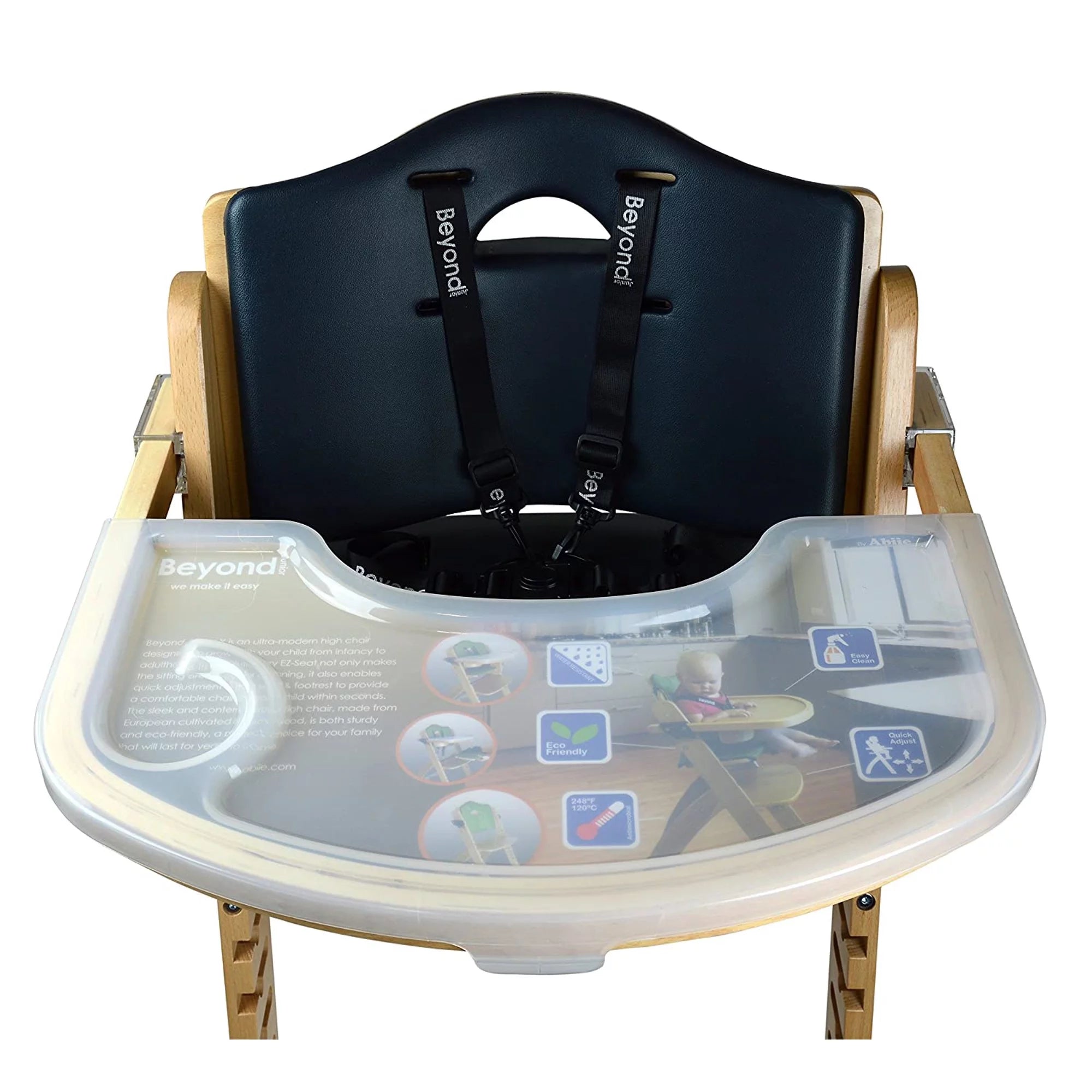 Wooden High Chair with Tray for Babies and Toddlers E36485